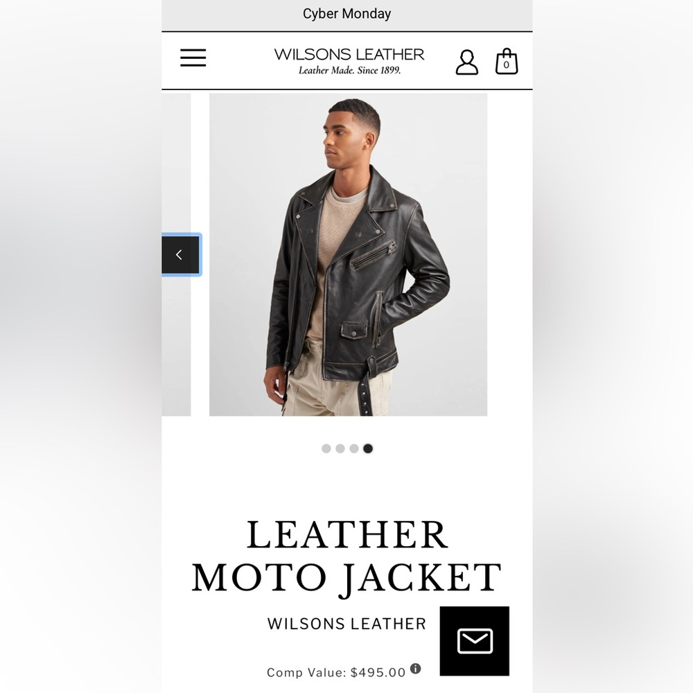 Wilsons Leather Moto Jacket (Medium)